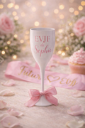 Flûte à champagne personnalisée EVJF – nœud couleur au choix