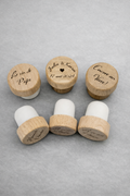 Bouchon de vin personnalisé – Gravure sur bois (prénom, date, message)